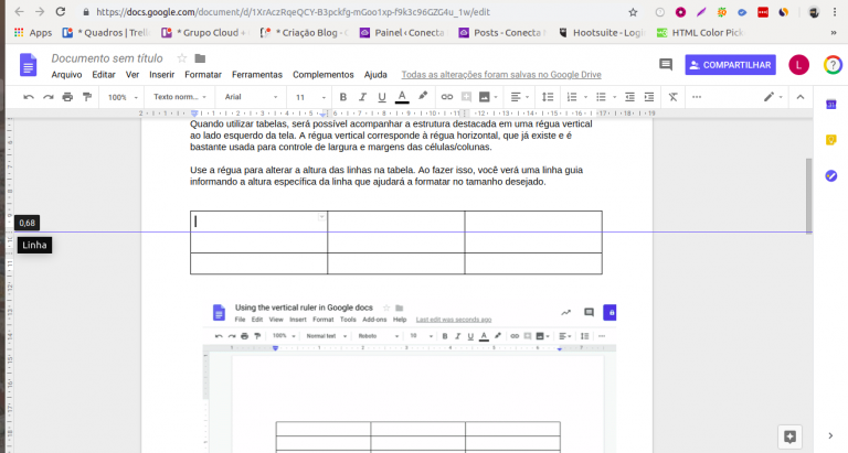 Régua vertical melhora o gerenciamento de tabelas nos Documentos do Google