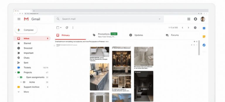 Gmail dinâmico e interativo com uso de AMP