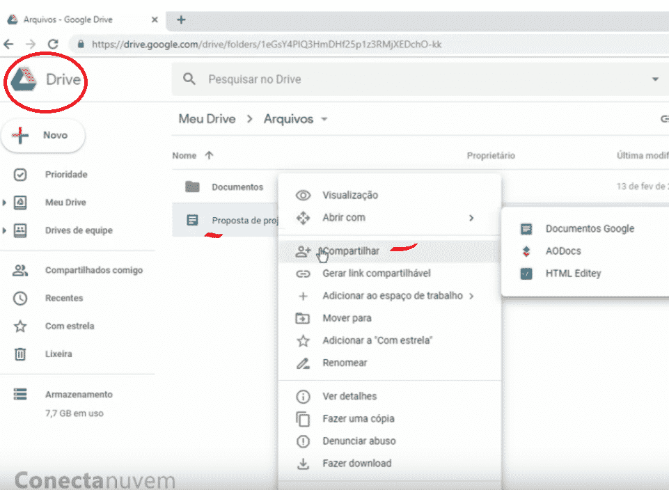 Como Compartilhar Arquivos no Google drive: 