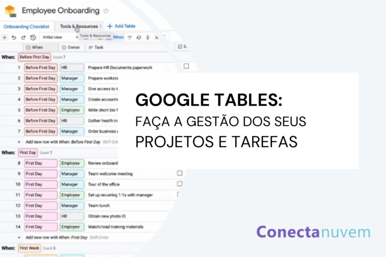 Google Tables: software de gestão de projetos da Google – VÍDEO